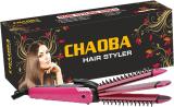 CHAOBA 3 In 1 Hair Care Collection of Electric Hair Curler, Hair Straightener & Hair Crimper with Ceramic Plate. gi Hair Styler (Pink)