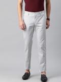 Louis Philippe Sport Tapered Men White Trousers