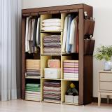 INSIDE STYLE Carbon Steel Collapsible Wardrobe (Finish Color - Brown, DIY(Do-It-Yourself))