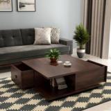 DRYLC FURNITURE Solid Wood Sheesham Wood Coffee Table For Living Room Solid Wood Coffee Table (Finish Color - Walnut, Pre-assembled)