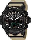 Shocknshop Dual Time Outdoor Sports Multifunctional Black Dial Analog-Digital Watch  - For Men