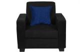 CHANDRIKA ENTERPRISES Fabric 1 Seater  Sofa (Finish Color - BLACK, Pre-assembled)