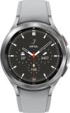 SAMSUNG Galaxy Watch 4 Classic, 46mm Super AMOLED LTE, Calling Body Composition Tracking (Silver Strap, Free Size)