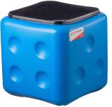 Thrivanta Plastic Dice Stool, Unbreakable Plastic Square Office, Cafeteria, Living, Bedroom Dice Stool Table, Sittting Stool Stool (Blue, Pre-assembled)