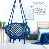 Flipkart Perfect Homes Studio Round Swing with Accessories & Chain Cotton Large Swing (Blue, DIY(Do-It-Yourself))