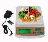 CHHOKRA Kitchen weight scale 10 KG Portable Electronic Weighing Scale LCD Display for Measuring Food, Cake, Vegetable, Fruit Weighing Scale with Tare Function with Adaptor (10 Kg-SF 400A) - White Weighing Scale (White)