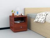 ANIKAA Dixi Engineered Wood Bedside Table (Finish Color - Walnut, DIY(Do-It-Yourself))