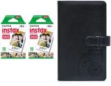 FUJIFILM Instax Mini 10x2 Sheets Instant Film with Black Album 96 Sheets Film Roll (Yes 800 ISO Pack of 2)