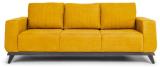 Wakefit Barcelona Fabric 3 Seater  Sofa (Finish Color - Chrome Yellow, Pre-assembled)