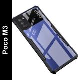 Micvir Back Cover for Poco M3 (Transparent, Black)