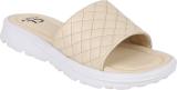 CARLTON LONDON Women Slides (Beige , 3)