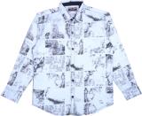 GINI & JONY Baby Boys Printed Casual Black Shirt