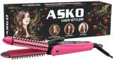 ASKO 3 In 1 Hair Care Collection of Electric Hair Curler, Hair Straightener & Hair Crimper with Ceramic Plate. Hair Styler Hair Straightener (Pink)