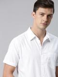 Roadster Men Solid Casual White Shirt