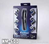 Kemei KM 600 Runtime: 45 min Trimmer for Men & Women (Black) Trimmer 60 min  Runtime 4 Length Settings (Multicolor)