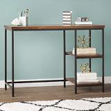 FURINNO Solid Wood Study Table (Free Standing, Finish Color - Black, DIY(Do-It-Yourself))