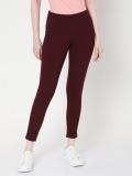 VERO MODA Western Wear Legging (Purple, Solid)