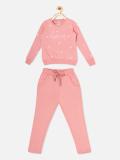 SWEET DREAMS Kids Nightwear Girls Printed Fleece Blend (Pink Pack of 1)