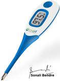 Carent DMT4335 Waterproof Flexible Tip Digital Thermometer with Fever Alarm for Kids & Adults Thermometer (Blue, White)