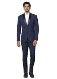 PARK AVENUE 3 PCS SB2 BTN NOTCH CLR SUIT - S.SLM FIT Self Design Men Suit