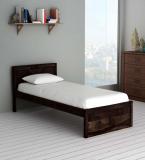 Navya Handicraft Sheesham Wood Platform Single Bed Without Storage For Bedroom/Kids Room. Solid Wood Single Bed (Finish Color - Dark Chestnut, Delivery Condition - Knock Down)