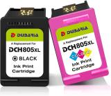 Dubaria 805 XL Black & TriColor Ink Cartridge Combo Pack For Use In HP DeskJet 1210, 1211, 1212, 1213, 2330, 2331, 2332, 2333, 2720, 2721, 2722, 2723, 2729 ; HP DeskJet Plus 4121, 4122, 4123 Printers - 3YM73AA Black + Tri Color Combo Pack Ink Cartridge