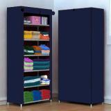 SB07 Solid Foldable PVC Collapsible Wardrobe (Finish Color - Grey 98, DIY(Do-It-Yourself))