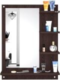 ANIKAA Mavis Dressing Wall Mirror with Shelves/Wall Hanging Dressing Mirrors with Shelf for Living Room Bedroom/Wall Mounted Dressing Mirror for Wall Decor (Wenge) Engineered Wood Dressing Table (Finish Color - , Wenge, DIY(Do-It-Yourself))