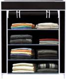 SPIRITED Unique collapsible wardrobe PP Collapsible Wardrobe (Finish Color - BLACK, DIY(Do-It-Yourself))