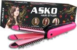 ASKO Professional Hair Crimper, Curler, Straightener Beveled edge for Crimping, Styling and volumizing with Ceramic Technology for gentle and frizz-free Crimping Electric ( Hair Styler) Electric Hair Curler (Barrel Diameter: 8 cm)