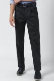 PETER ENGLAND Regular Fit Men Black Trousers