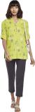 Akkriti by Pantaloons Casual Printed Women Green Top