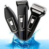 Make Ur Wish Professional Shaver 3 in 1 Beard, Nose and Ear Waterproof Trimmer  Shaver For Men (Black)