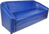 RM HOME Leatherette 3 Seater  Sofa (Finish Color - Blue, DIY(Do-It-Yourself))