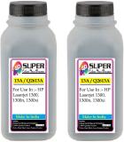 SUPERC Refill for 13A / Q2613A Laser Toner Powder Pack Of 2 With Nozlle { 100gms } Black Ink Toner Powder