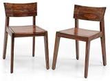 Dikshawood Dining Chairs (Set of 2) | Study Chairs Solid Wood Dining Chair (Set of 2, Finish Color - Honey)