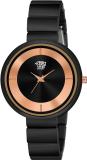 SWADESI STUFF Exclusive Black Dial Stylish Black Colored Stainless Steel Strap Analog Watch  - For Women