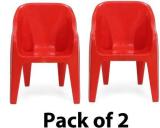 Nilkamal Plastic Chair (Finish Color - RED, Pre-assembled)