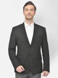 Canary London Solid Single Breasted Formal Men Blazer (Black)