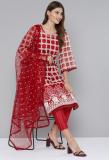 kvsfab Net/Lace Embroidered Kurta & Churidar Material