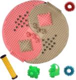 AHCS Acupressure Yin Yang Mat - Powermat With Pyramids and Magnets Energy,Pain Relief & For Total Health Kit Massager (Multicolor)