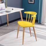 Finch Fox Scandinavian Stylish & Modern Plastic Cafeteria Dining Chair in Yellow Color Plastic Dining Chair (Set of 1, Finish Color - Yellow)