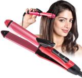 Bypass 2in1 Curler Cum Straightener for Regular Household B190 Professional N2009 2in1 Hair Straightener & Curler Iron Machine B190 Hair Straightener (PINK BLACK)