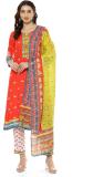 BIBA Printed Kurta, Trouser/Pant & Dupatta Set