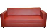 RM HOME Leatherette 3 Seater  Sofa (Finish Color - Tan, DIY(Do-It-Yourself))