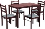 SMAART CRAAFTS Premium Wooden Dining Solid Wood 4 Seater Dining Set (Finish Color -Walnut, DIY(Do-It-Yourself))