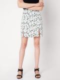 VERO MODA Floral Print Women Pencil White Skirt