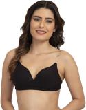 TWEENS Tweens Back-Transparent Padded Bra Women Everyday Lightly Padded Bra (Black)