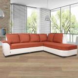 ELTOP LifeStyle Berger RHS L-Shape Fabric 6 Seater  Sofa (Finish Color - Orange & White, DIY(Do-It-Yourself))