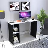 Furnifry Multifunctional Wooden Study Table/Writing Reading Table/Laptop Computer Desk for Home Office with Open Shelves/Study Desk (40x16x28 inches, Black White) Engineered Wood Study Table (Free Standing, Finish Color - Black and White, Pre-assembled)